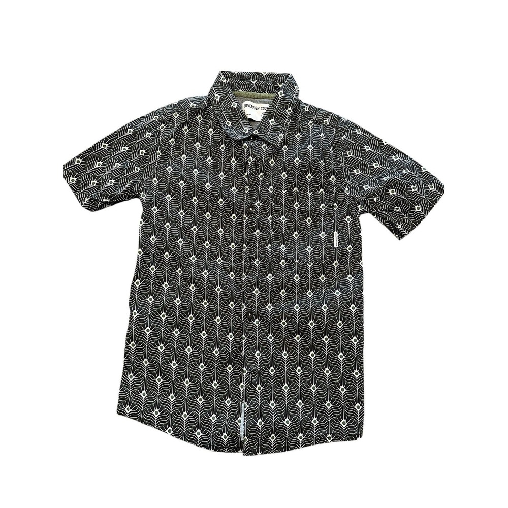 Sovereign Code Boys Button Up Shirt Gray Short Sleeve Sz 8 Excellent Condition